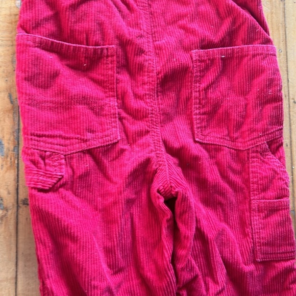 Oshkosh vestback Red Corduroy carpenter Overalls - Picture 6 of 8